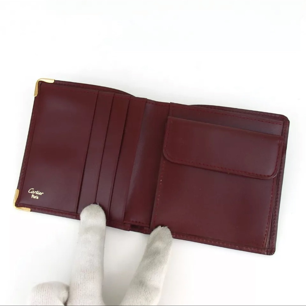 AUTH Must De Cartier Leather Bifold Wallet - Picture 7 of 11